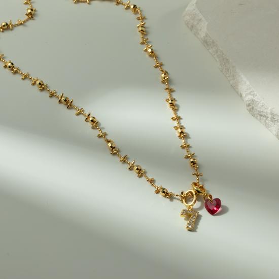 Exquisite Zircon Heart Pendant Necklace: Retro European & American Fashion, Versatile Luxury Women's Clavicle Chain