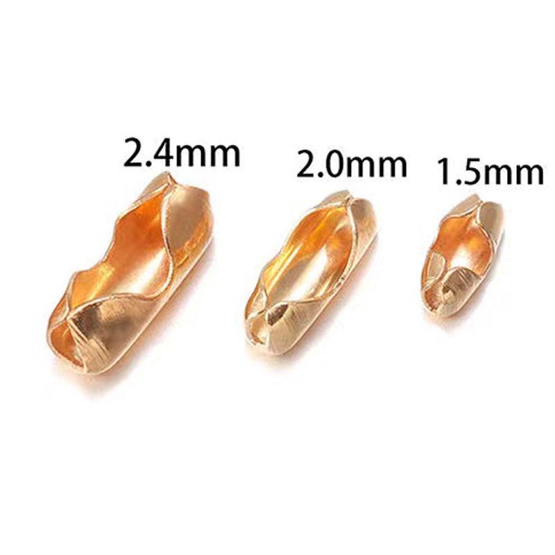 Konektor kuličkového řetízku Stříbrný Kuličkový řetízek Vhodný pro 1,5/2,0/2,4/3/4mm Kuličkový řetízek na výrobu šperků Klipy pro DIY řemesla