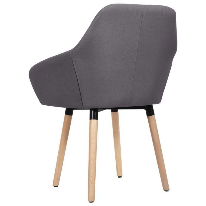 Maison Exclusive - Chaises à manger lot de 2 gris foncé tissu