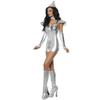 Halloween Silber Außerirdischer Roboter Cosplay Anzug Star Wars Weiblich Sexy Nachtclub Bühnenanzug