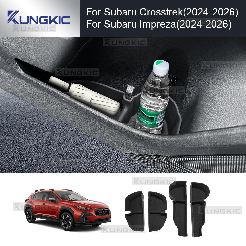Car Side Doors Organizer Case For Subaru Crosstrek/lmpreza 2024 2025 2026 Silicone Storage Box LHD RHD Interior Accessories
