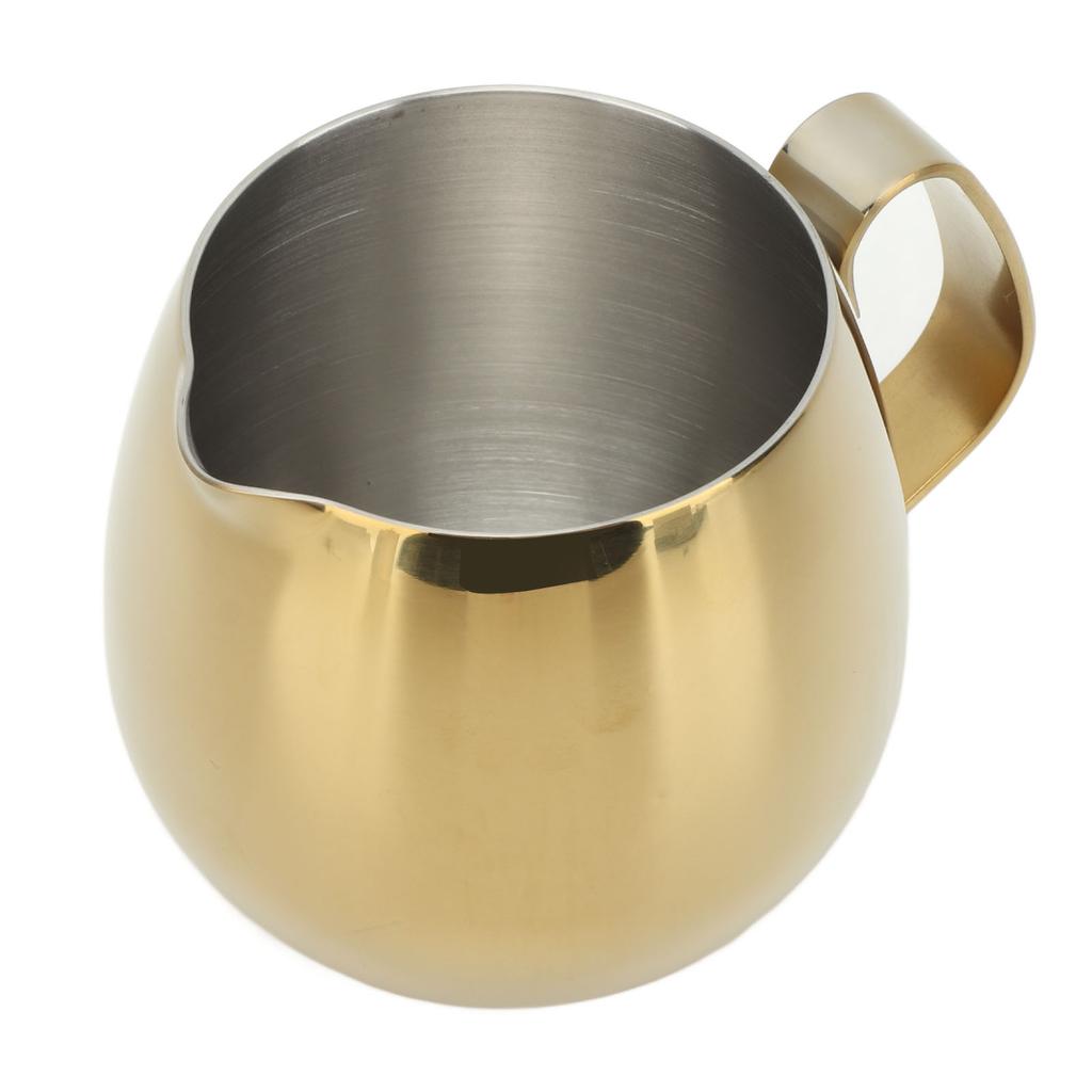 Kaffee Milchbecher Edelstahl Milchaufschäumkännchen Cappuccino Latte Art Milchkrug Becher Golden