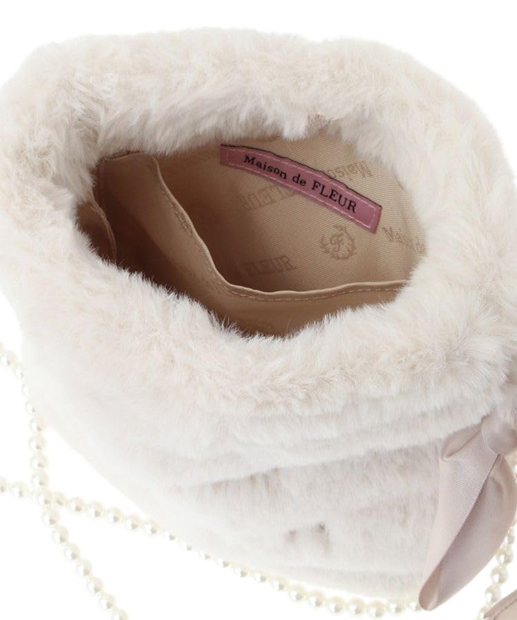 De Apparel Memorial Fur Pearl Mini Shoulder Bag for Lavender [Maison Fleur] Women,