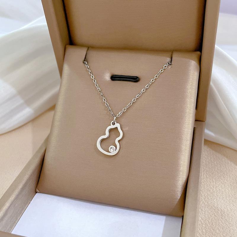 Geometric Planet Personality Minimalist Wind Furnace Real Gold Necklace Female Collarbone Chain