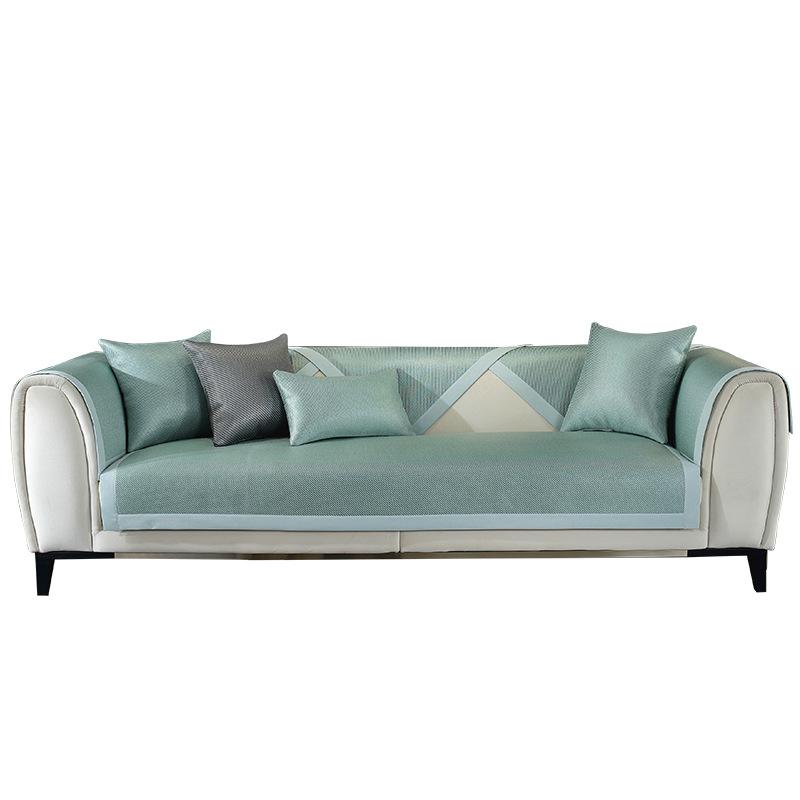 Ice Vine Grass Mat Sofa Cushion Summer Cool Mat Seat Cushion Water Wash Ice Silk Anti Slip Sofa Cover Seat Cushion Ice Cushion