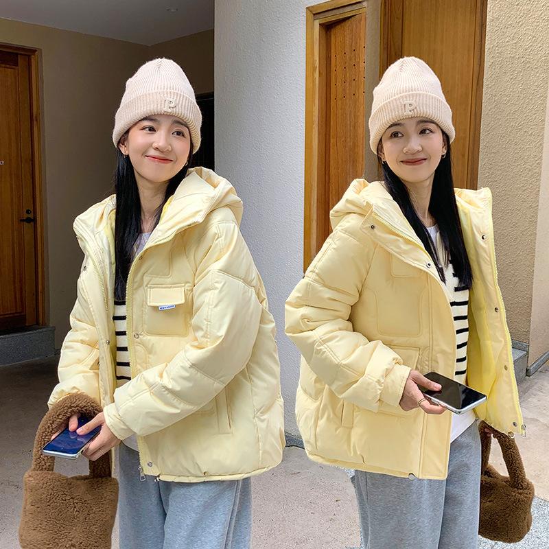 2025 Fall/Winter New Bread Cotton Jacket Thickened Loose Fashion Hooded Workwear Short Cotton Jacket