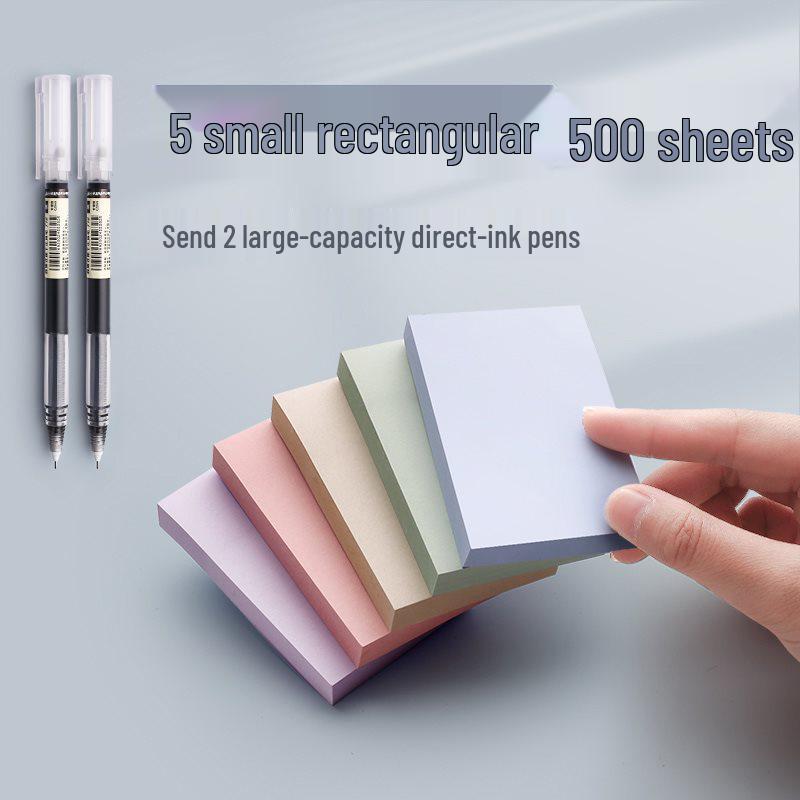 Morandi Colored Sticky Notes: Strong Adhesion, Pure Color, Large Size Student Memo Strips