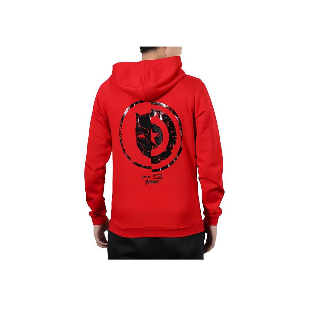 adidas Neo Marvel Co-Branded Lässige Sportliche Kapuzenjacke mit Rückenlogo Herren Oberbekleidung Rot EA0322
