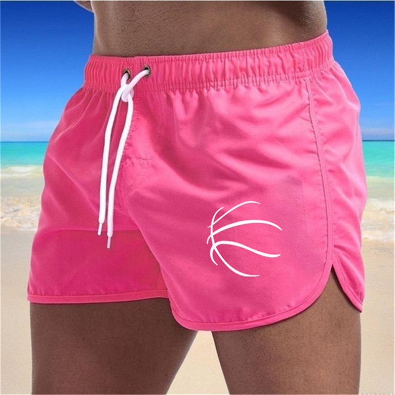 Fashionable Beach Pants, Men's Loose-fitting Shorts, Pure Colour Shorts for Outdoor Fitness