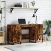 Vidaxl Desk, Smoked Oak, 140X50X75 Cm, Wood-Based Material