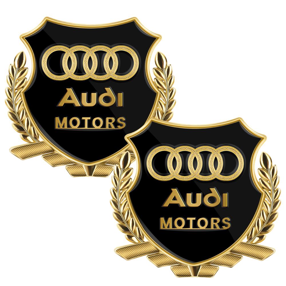 1/2PCS 3D Metal Car Body Trunk Sticker Auto Emblem Decal Accessories For Audi V6T A4 A1 Q3 A5 Q5 Q7 S5 A6 V6T S8 V8T Car Styling