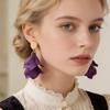 Pendientes Irregulares de Borla de Pétalos para Mujer, Diseño Exagerado Statement, Joyería de Moda de Lujo Ligero