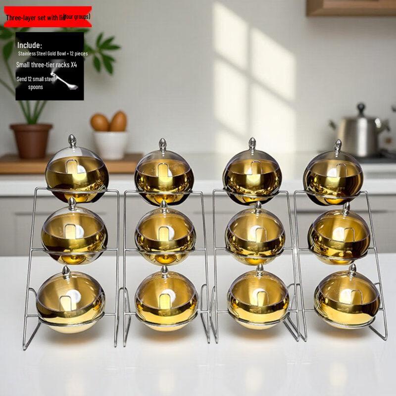 Jingbaodi Buffet Stainless Steel Condiment Display Set