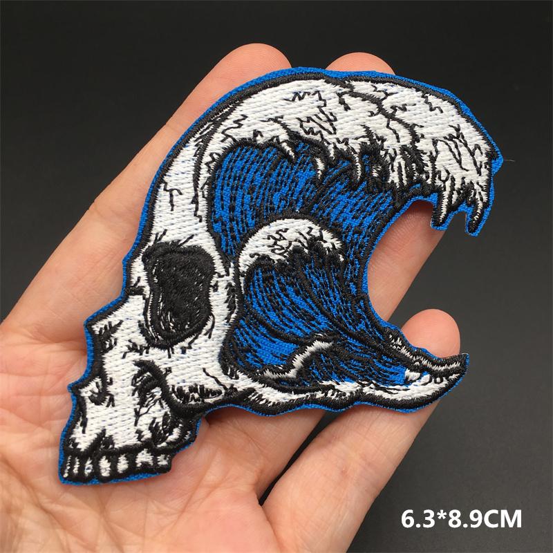 Iron On Sticker Embroidered Patches For Clothing Anime Clorhing Stickers Punk Sewing Iron-On Transfers For Clothing