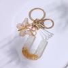 Chic White Tassel Letter Keychain with Resin Epoxy Pendant - Stylish Ornament for Bags