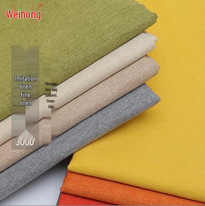 

300D Cationic Linen-Like Polyester Fabric for Bags and Crafts