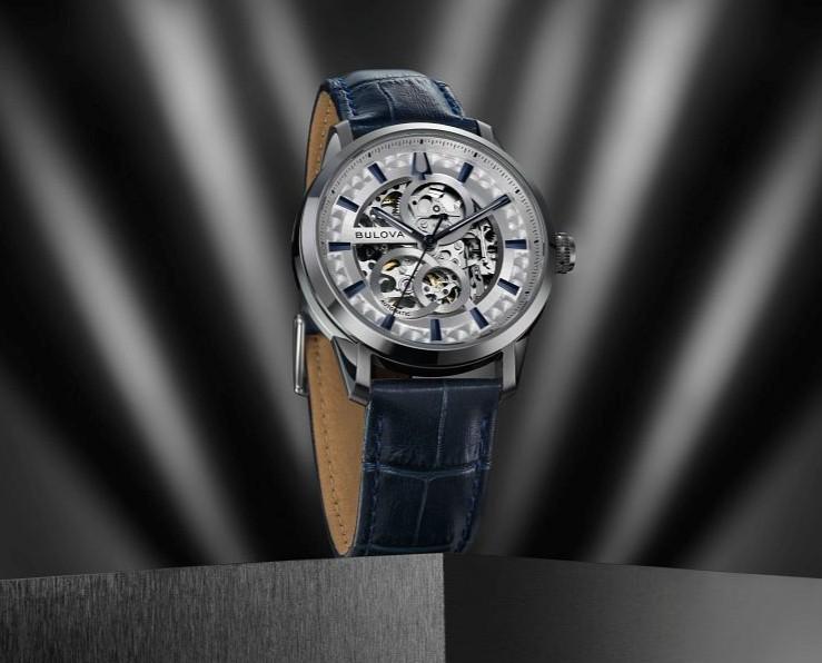 BULOVA Sutton Classic Automatic 40MM Stříbrný ciferník Kůže Pánské hodinky 96A330