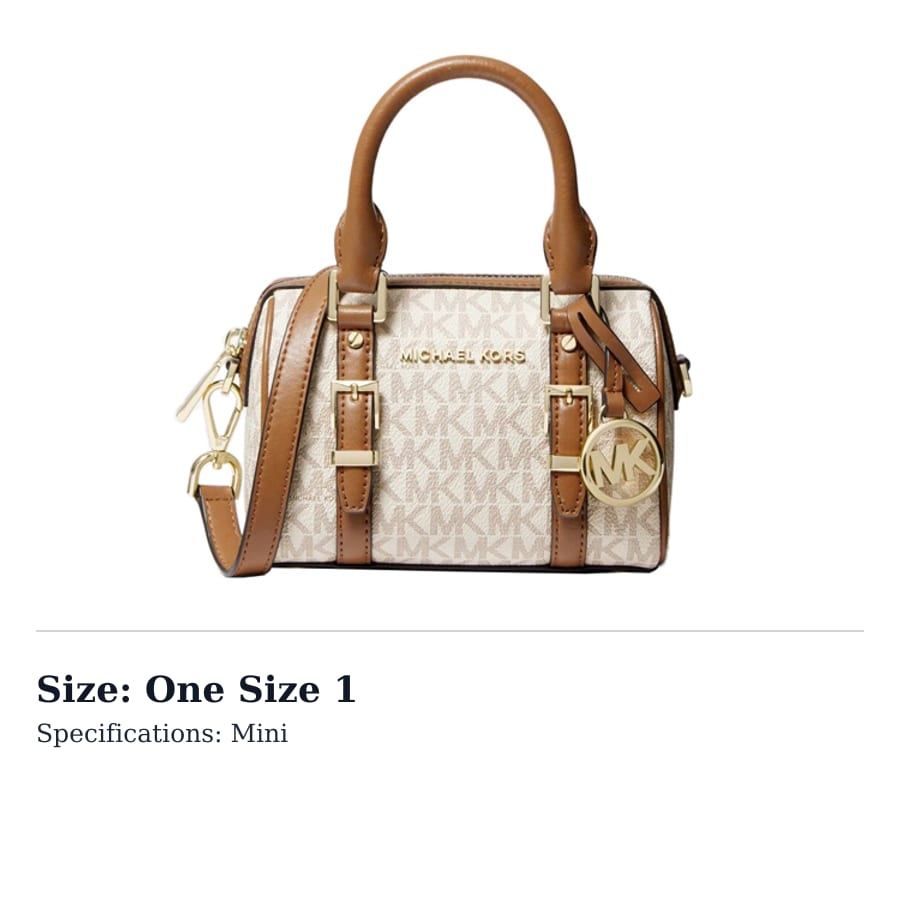 MICHAEL KORS Bedford pārklāta audekla rokassomiņa