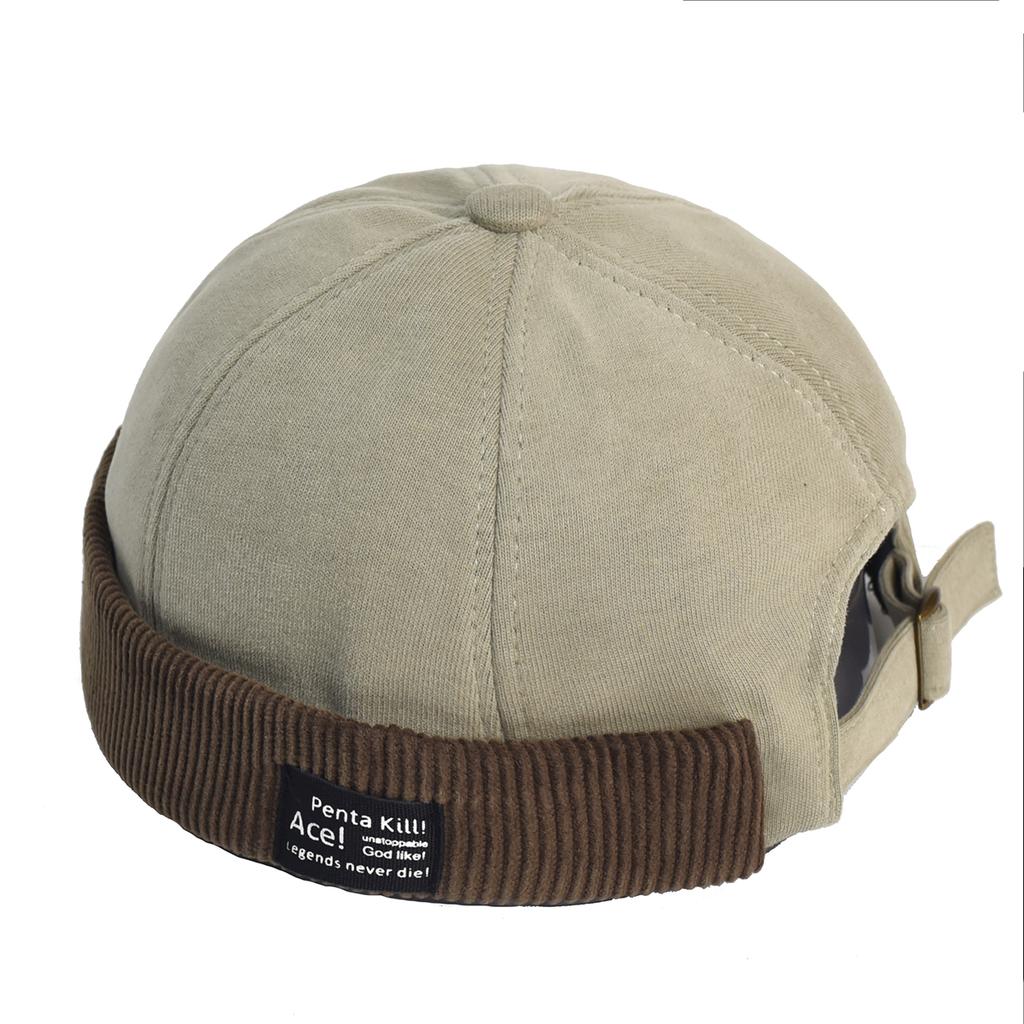 Beanie Hat Without Visor Docker Brimless Hats Dome Corduroy For Men Women Y2K Vintage Retro Streetwear Winter Autumn Cap