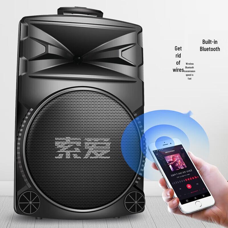 Soaiy A95 12-inch Portable Bluetooth Karaoke Speaker CN plug (adapter included)