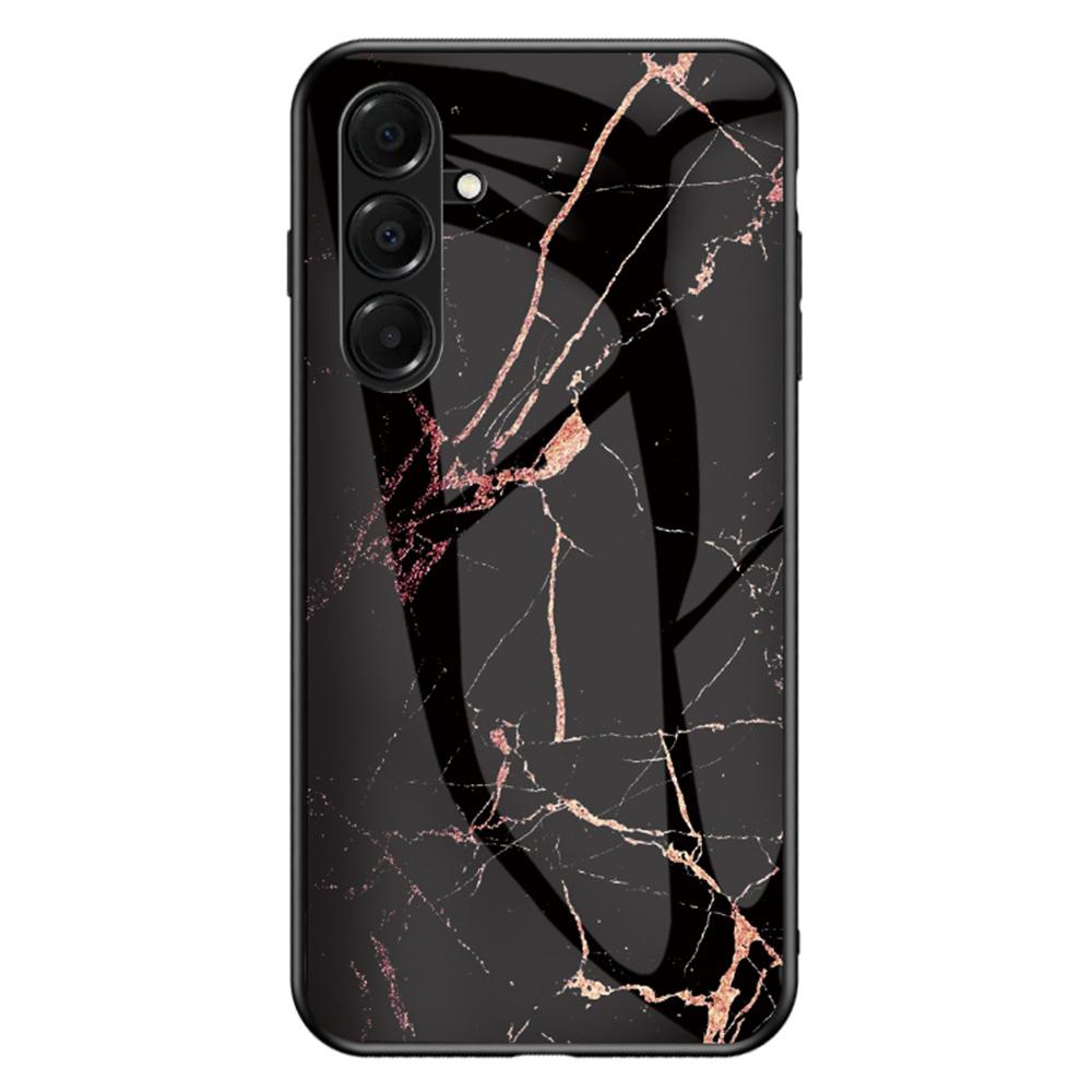 For Samsung Galaxy A17 5G Case Marble Pattern Tempered Glass+PC+TPU Protective Phone Cover