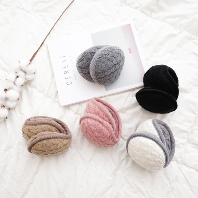 

Winter unisex couple fashion microfiber earmuffs gray