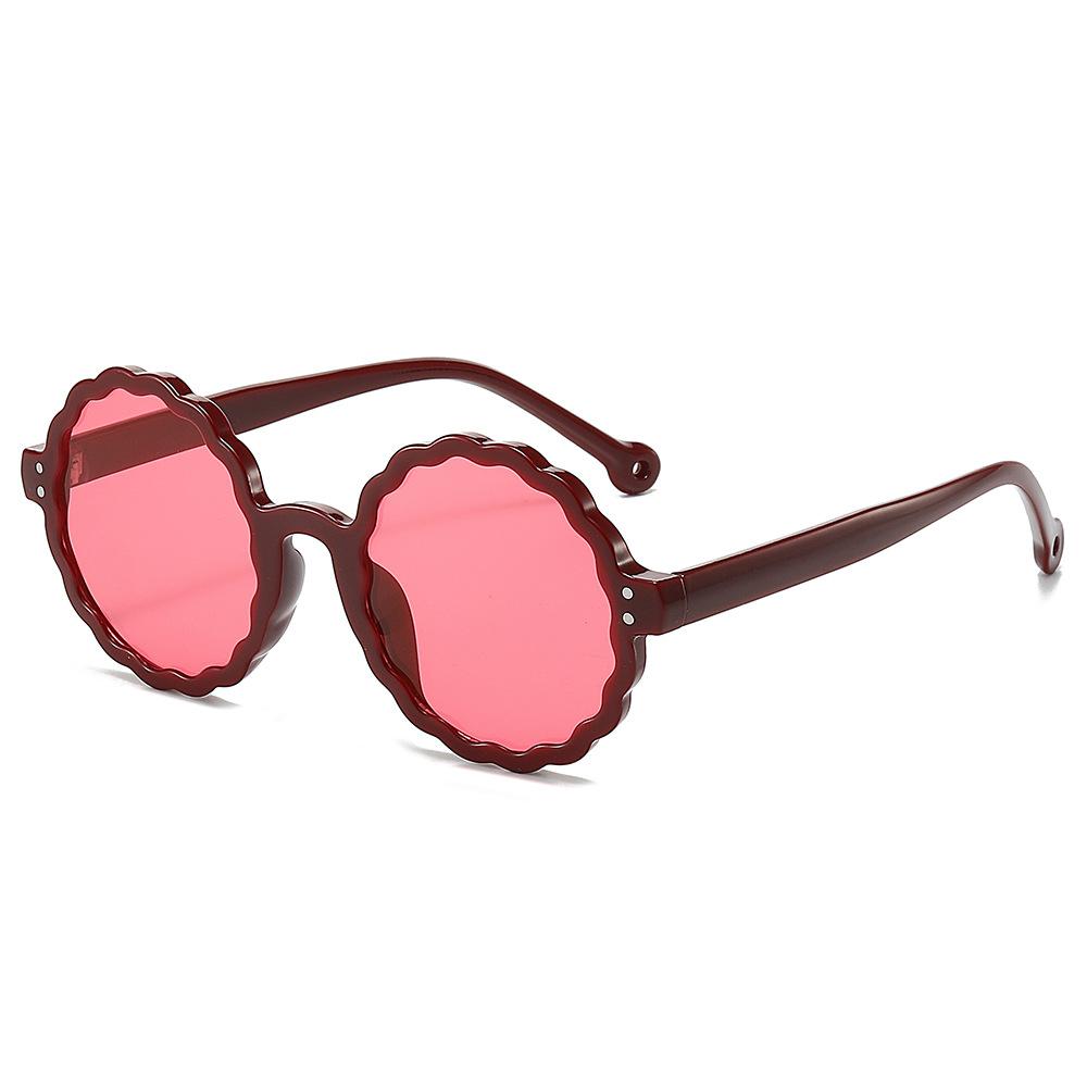 Fashion small round frame flower circle sunglasses for women UV400 riveted sunglasses for men Other
