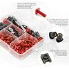 177 Pcs Motorcycle Fairing Bolt Kit, Colorful Fasteners Bolts Nut Clips Set, Red