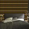 Autumn Plaid Wallpaper Ochre and Black for Living Room and Bedroom 50x1000