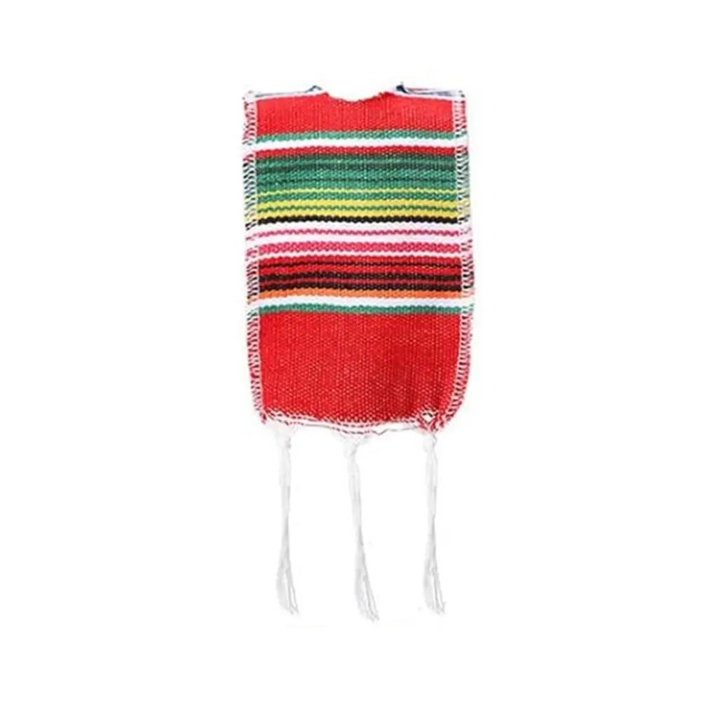 Acessórios Tema Mexicano Mini Chapéus Sombrero Decoração de Festa Decoração de Fiesta Garrafas Serapes Coloridos Capa Poncho de Cerveja