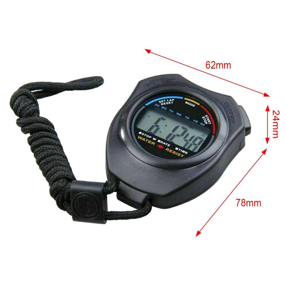 Running Counter Timer Digital Stopwatch LCD Sports Stopwatch Chronograph Stop Watch Training Timer