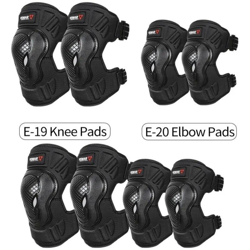 4Pcs/ VEMAR Knee Elbow Protector Motorcycle Men Women Accesorios