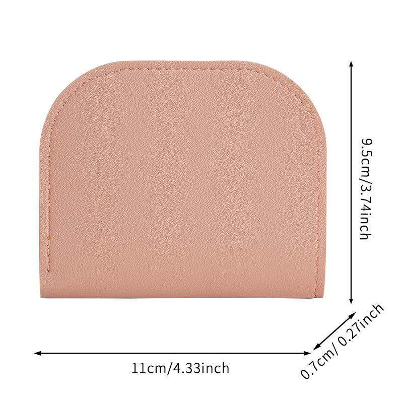 1 Stück Tragbare Reißverschluss Kurze Geldbörse Mini Multi-Karten Münzbörse Einfarbige Multifunktionale Pu-Leder Kartenhalter Clutch