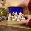 Shepherd Animal Mini Christmas Nativity Set Hand Painted Xmas Manger Ornaments  Table Decor