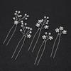 Elegant Pearl & Rhinestone U-Shaped Hairpin Set of 5 for Wedding & Daily Wear