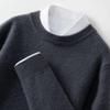 Autumn and Winter Thickened Round Neck Cashmere Sweater for Mens Skin-friendly and Warm Knitted Base Top Simple and Atmospheric Pullover Sweater