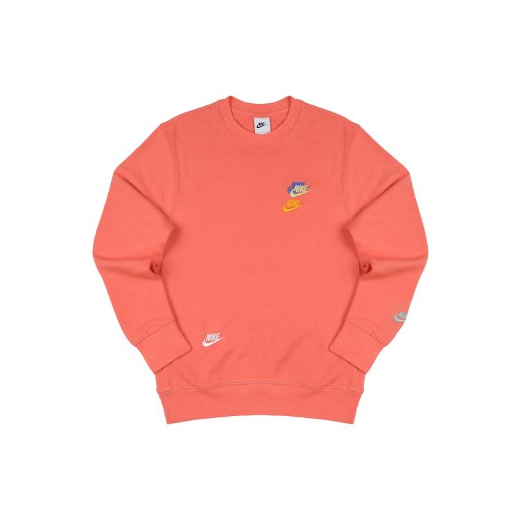 Nike Sportswear x French Terry Round Neck Pullover Orange Red Men s DJ6915-814 L