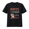 Horse T Shirt Boots Class And A Little Sass Lover Rider Owner Trainer HOR278F01 Vintage Washed Versatile Slightly Homme