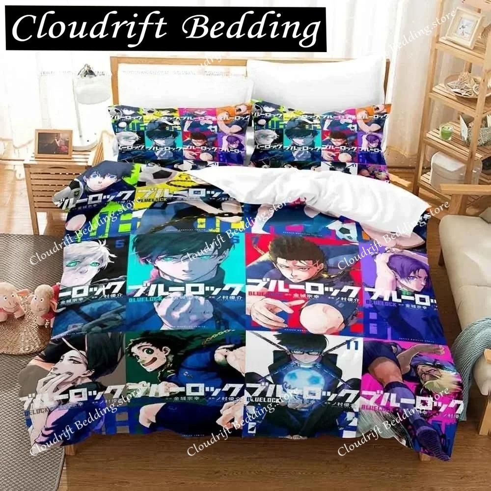 3D Print Anime Bed Sheet Bluelock Bedding Set Single Twin Full Queen King Size Bed Set Adult Kid Bedroom Duvetcover Sets