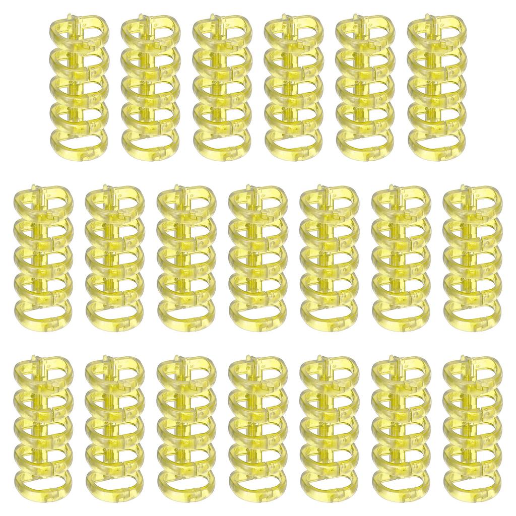 10/20Pcs 5-Ring Binding Spines Snap Split Binder Rings Plastic Round Loose-Leaf Rings Comb Folio Binder Stationery Office Supply
