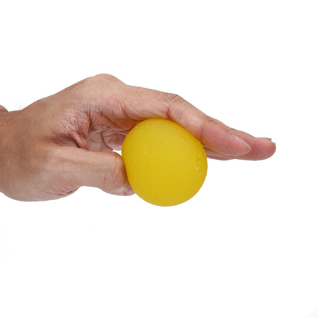 Silicone Massage Grip Ball for Hand Finger Strength Exercise for Body Builders Computer Workers(Yellow 15)