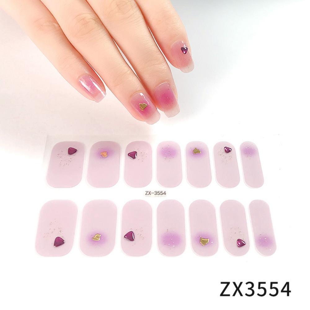 Film lac de unghii gel tridimensional impermeabil fără coacere sticker complet film de unghii de primăvară și vară hârtie film de unghii