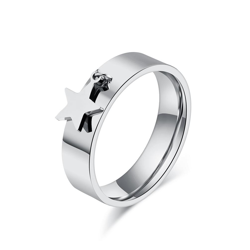 

Титановое кольцо унисекс со звездой и луной и бабочкой в ​​виде креста для мужчин и женщин, ювелирные изделия, персонализированные детские кольца на палец 10#
