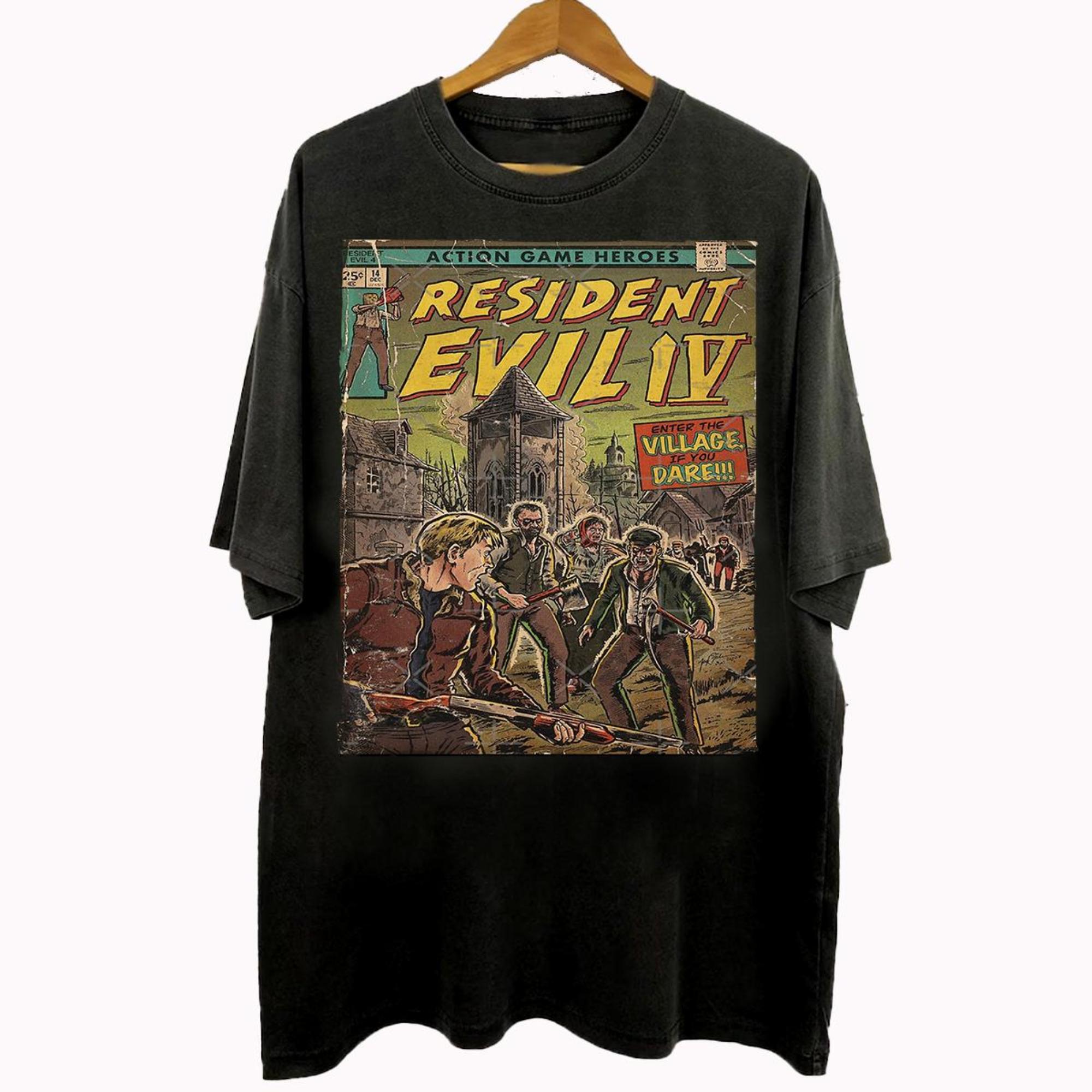 Винтажная футболка в стиле 90-х Resident Evil IV Renoir Resident Evil Леон Скотт Кеннеди Подарки для унисекс и женщин Унисекс футболка M
