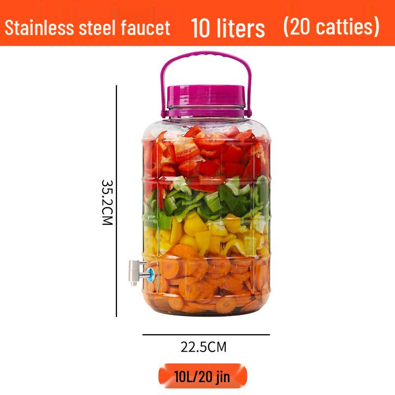 Large Capacity Sealed Glass Jar: Perfect for Wine, Kimchi, Pickling, and Brewing