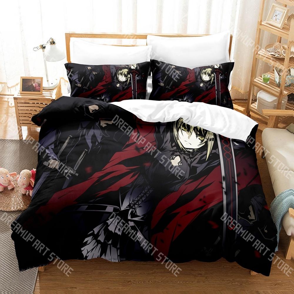 Fashion Fate stay night Anime Bedding Set Single Twin Full Queen King Size Bed Set Kids Bedroom Duvetcover Sets Bed Sheet Set