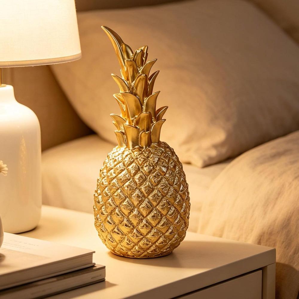 Big Size Resin Sculpture 9.06  X 3.94in Artificial Pineapple Pineapple Ornament  For Home Desktop