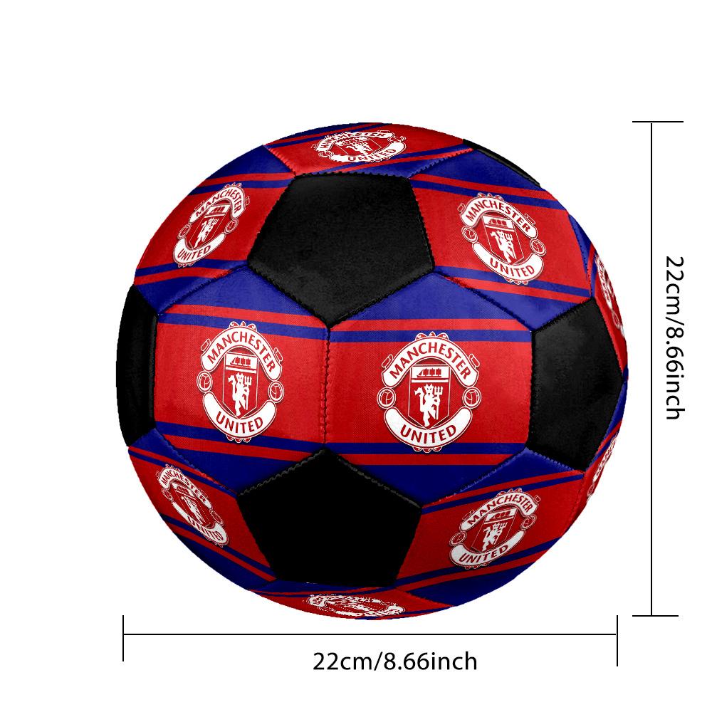 Manchester United Soccer Ball Colorful All Ages Machine Stitched PVC Competition Ready Durable High-Bounce.SIZE5