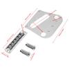 Fockety Metal Guitar Chrome Electric Guitar Bridge Adjustable Saddle Roller Easy Installation Roller Saddle Guitar Bridge Kit for Electric Guitars and