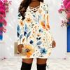 Women Plus Size Long Sleeve Crisscross Front Bodycon Slim Hip Hugging Midi Pencil Dress